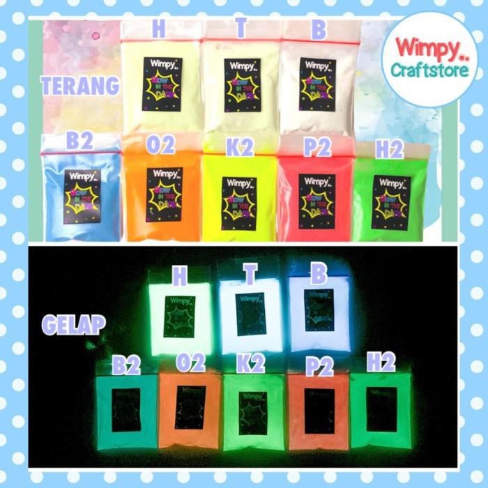bubuk fosfor glow in the dark paint cat glow in the dark powder - H