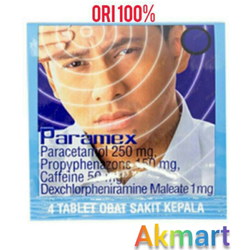 Jual PARAMEX 1 strip 4 tablet obat sakit kepala paracetamol sakit