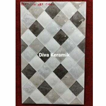 Keramik Dinding - Signature Diamond Grey 25x40