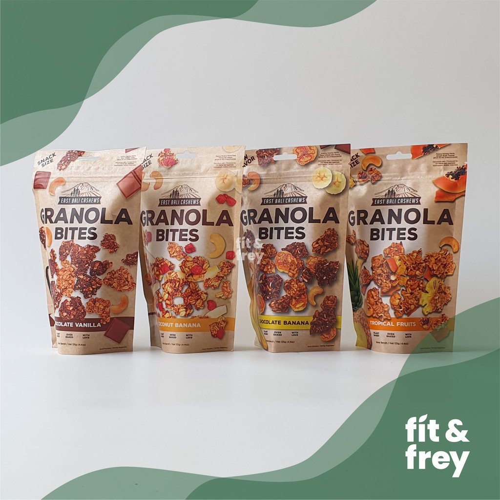 EAST BALI CASHEWS - YAVA Granola Bites 125g - Snack Diet - Sarapan Sehat - Cemilan Muesli