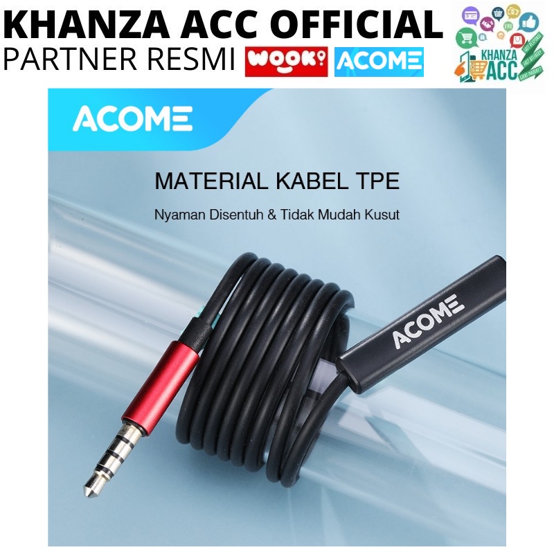 KHANZAACC ACOME AW05 Wired Earphone Semi In Ear Headset Super Bass