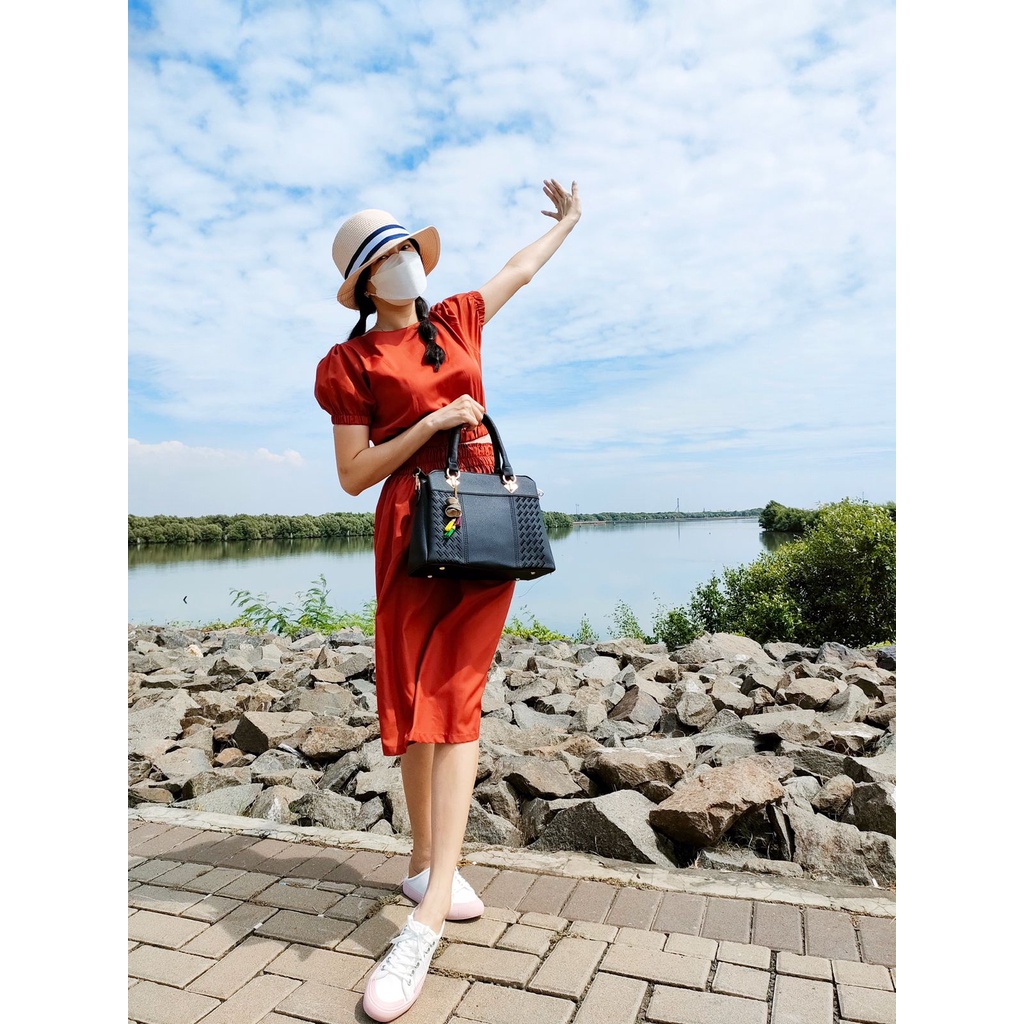 tas wanita import terbaru 2022 premium Hitam Tone
