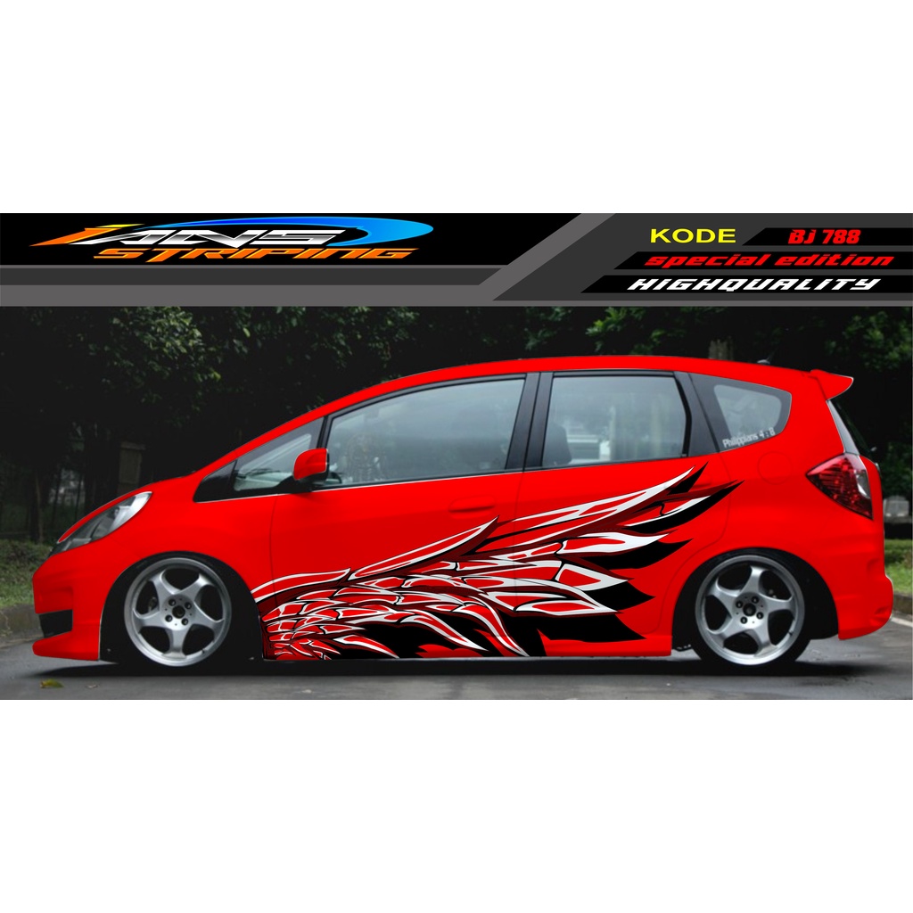 STIKER DECAL MOBIL JAZZ BRIO AVANZA SIGRA YARIS / STIKER VARIASI MOBIL / MODIF STICKER MOBIL