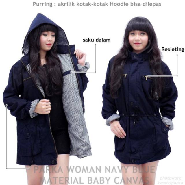 Drakstouns jaket parka cewek / jaket parka wanita