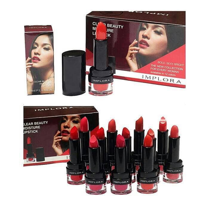 1box12pcs lipstik implora beauty of perfection bpom