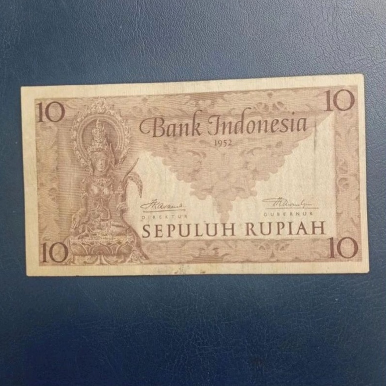 Uang Kuno 10 Rupiah Budaya 1952 Langka