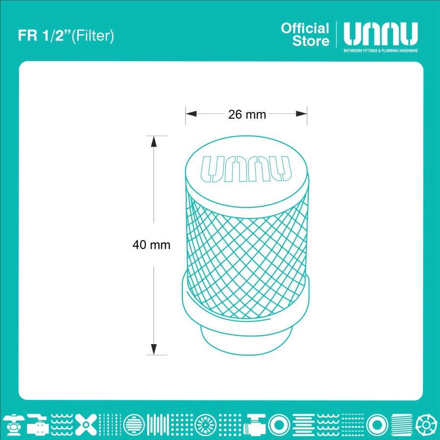 UNNU Filter - FR - 1/2&quot; inch Premium Quality