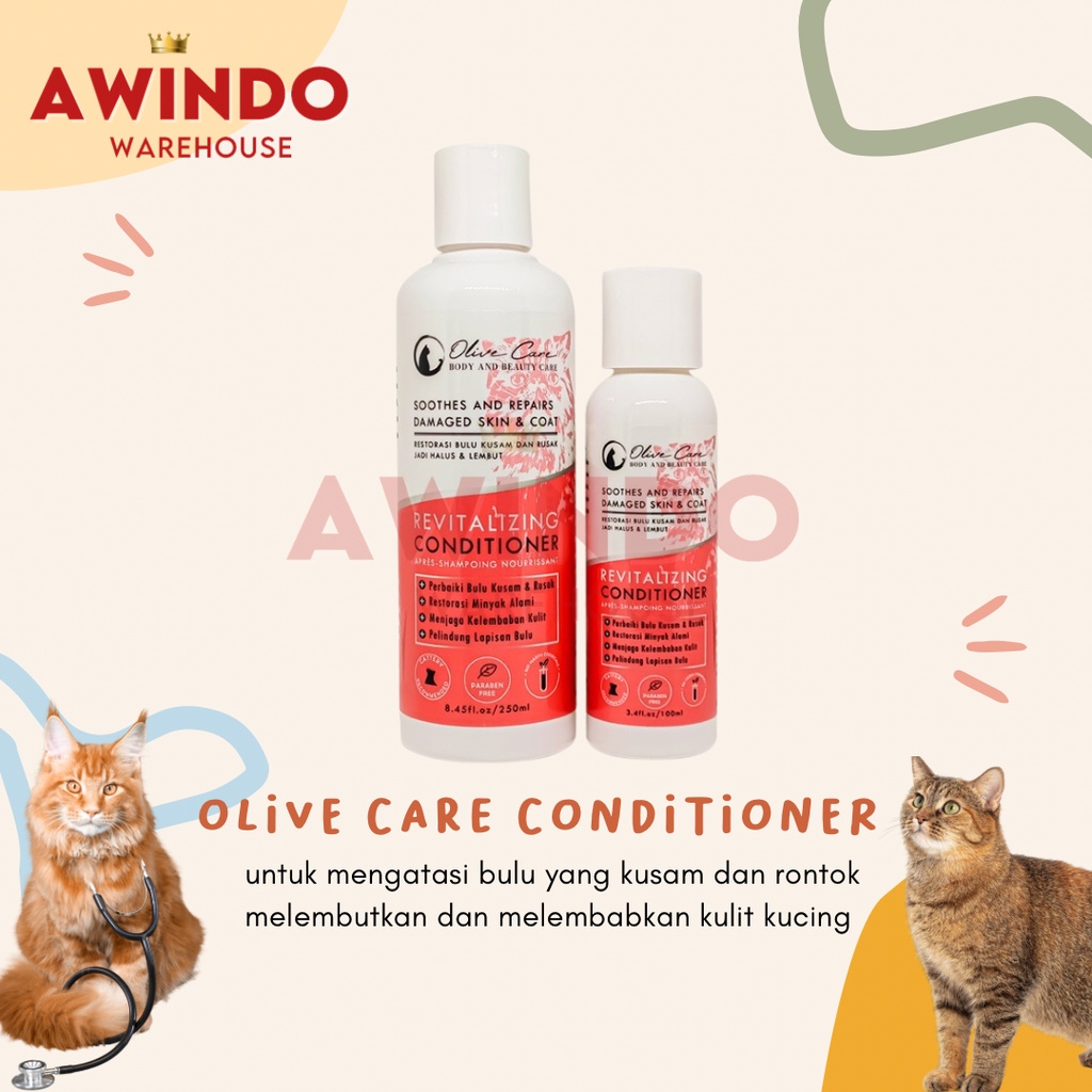 OLIVE CARE CONDITIONER - Shampo Kucing Revitalizing Conditioner Bulu Kusam Rusak Kering Rontok