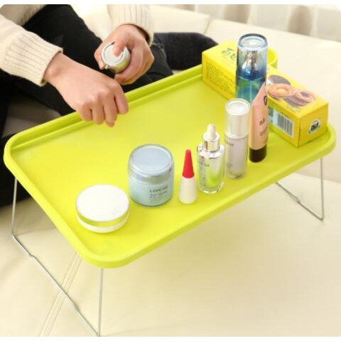 Meja Lipat Laptop Portable Plastik Table Folding Piknik Travel Desk Makan Serbaguna 2 Kaki