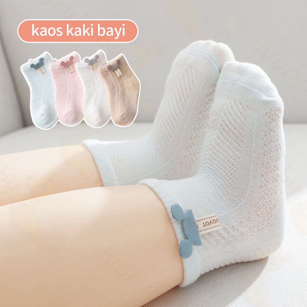 Ivorybaby Kaos kaki anak pendek/baby socks/kaus kaki bayi degan motif mickey