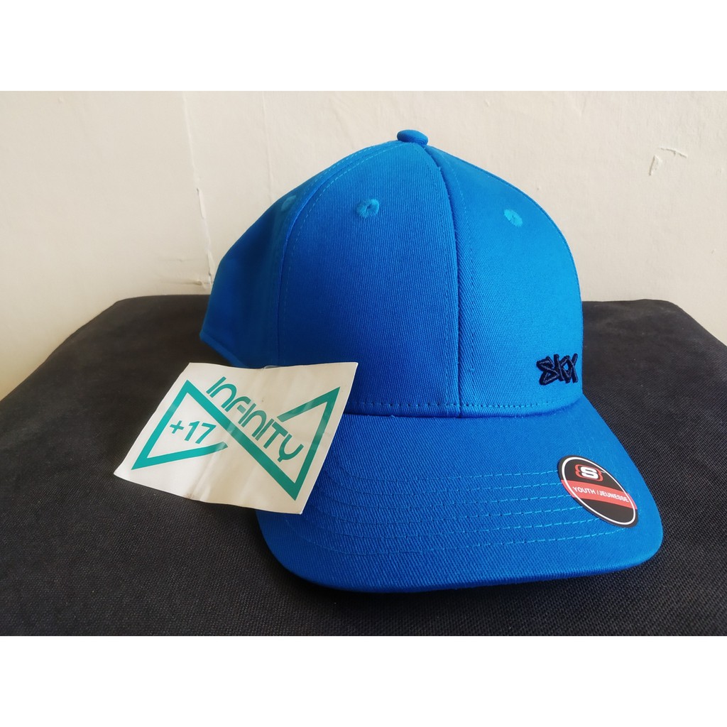 Skechers Original Logo Cap Blue Women/Teen - Topi Skechers Biru Wanita/Remaja