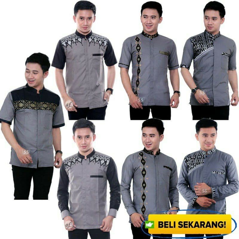 baju koko pria baju koko gus azmi baju koko kimbinasi batik