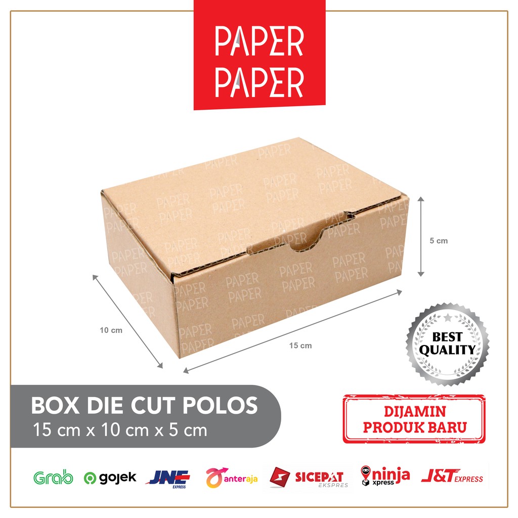 

Kardus Box Karton Die Cut 15X10X5 Polos - Baru - Murah