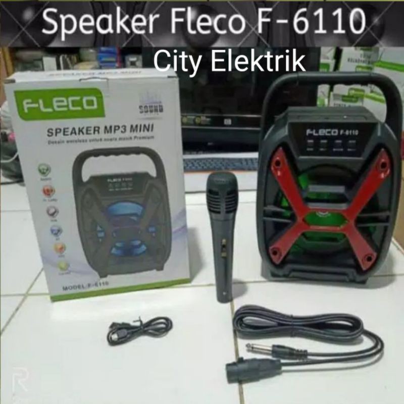 Speaker Bluetooth Karaoke Fleco F-6110