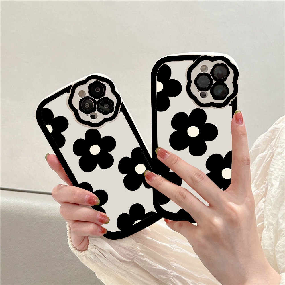 Soft Case Silikon Motif Bunga Untuk iPhone 11 Pro Max 12 Pro Max 13 Pro Max XR X XS Max