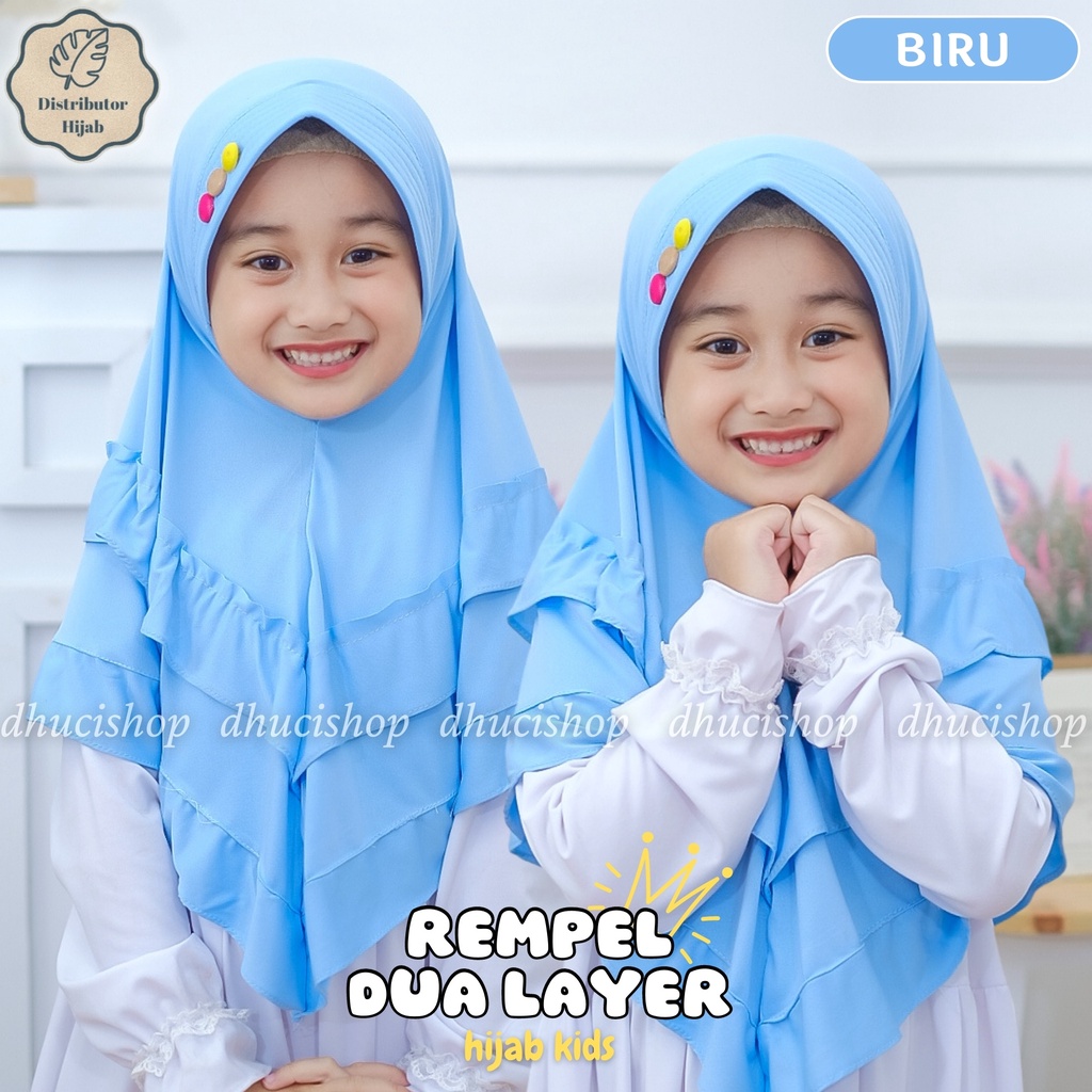 jilbab anak 2 layer kancing/ hijab anak termurah/ kerudung anak jersey / bisa cod / HIJAB ANAK PEREM
