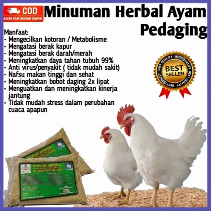 

✔ COD ✔ Jamu Ayam pedaging Power Herbal Super