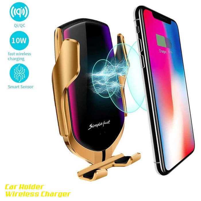 Car holder wireless charger sensor