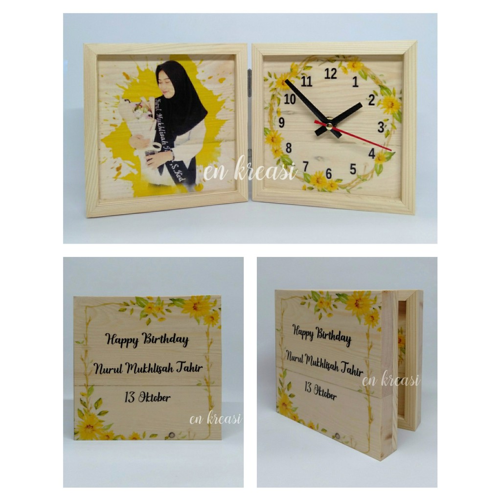 

Jam Box 15x15cm / Kado Unik / Kado Keren / Kado Ultah / Kado Wedding / Kado Wisuda