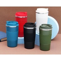 Tumbler Kopi Stainless Rubber Grip Murah