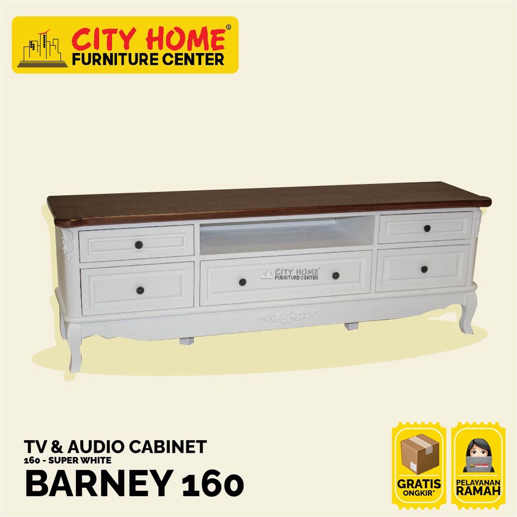 Rak TV Klasik 160cm BARNEY | City Home Cikarang