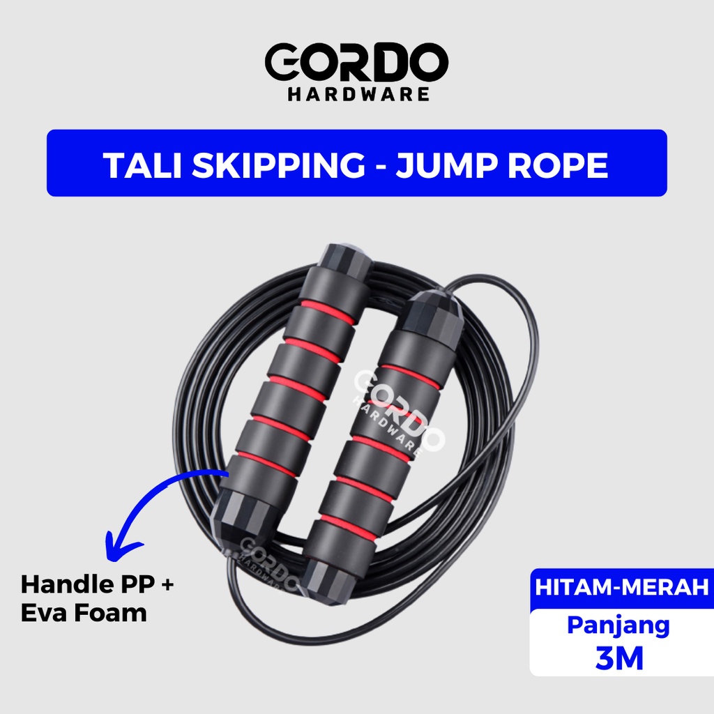 Forearm Power Wrist / Power Wrist Forearm / Exercse Hand Grip 20 KG / Alat Fitness Olahraga Tangan-JUMP ROPE - 3 M