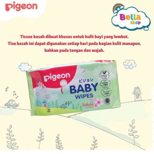 PIGEON BABY WIPES TISSUE BASAH PIGEON TISU BASAH PIGEON SAKURA BS