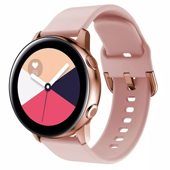 Strap Silicone Samsung Galaxy watch 3 4 5 41mm 42mm ACTIVE 1 2 Huawei Watch Gt 2 3 42mm Xiaomi Bip u pro Gts 1 2 Garmin Venu sq vivomove Haylou Ls02 Rs4 Eggel tempo 2 tali jam 20mm smartwatch