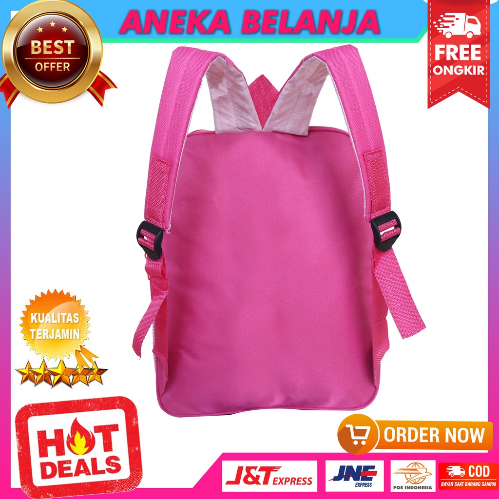 Backpack Sekolah Khusus Anak Perempuan Gambar Kartun Hello Kitty Pink Lucu Tas TK PAUD Casual Trendy