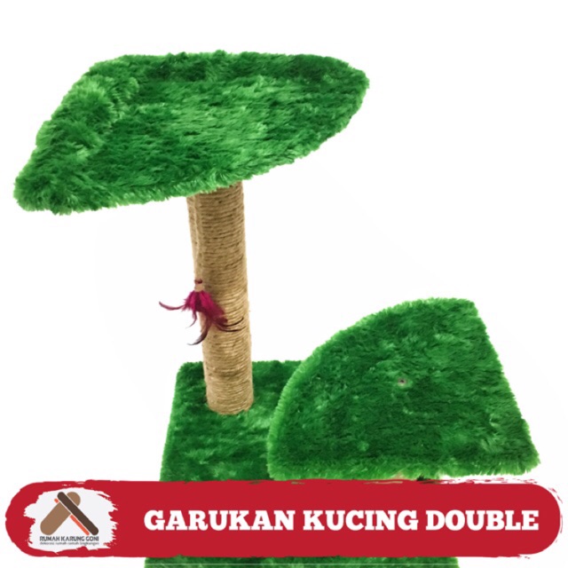 Garukan Kucing Double - Mainan Kucing Tali Goni - Cat Condo - Cat Scratcher - Mainan Kucing