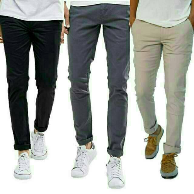 CELANA CHINO Panjang Pria SLIMFIT Melar Kerja Harian Bisa COD