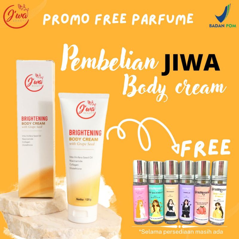 body cream jiwa beauty care | Brightening body cream with grape seed