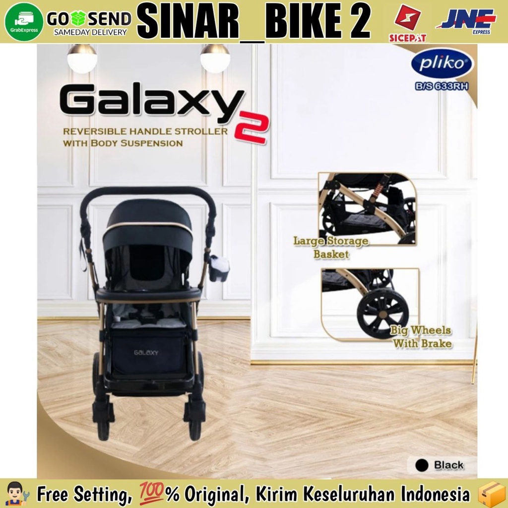 Baby Stroller Pliko B/S 633RH Galaxy Kereta Dorong Bayi