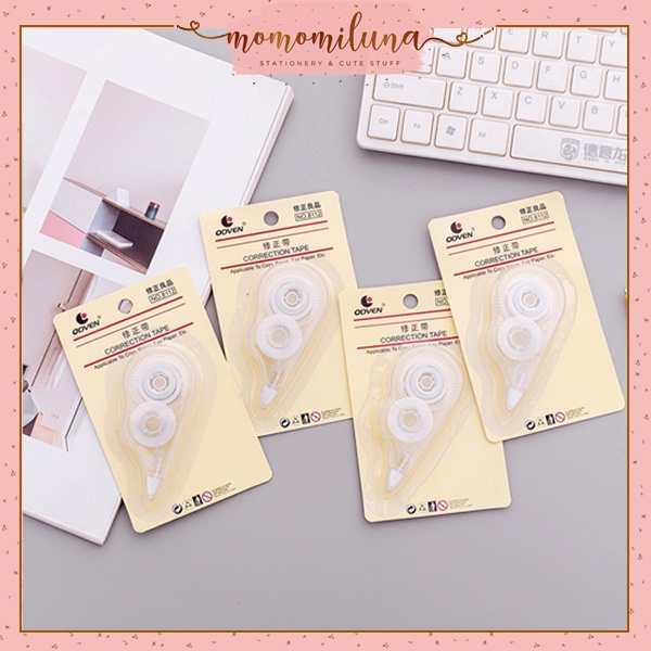 

Tip ex aesthetic white tip ex putih transparan correction tape estetik minimalis ukuran 6 meter MK1286