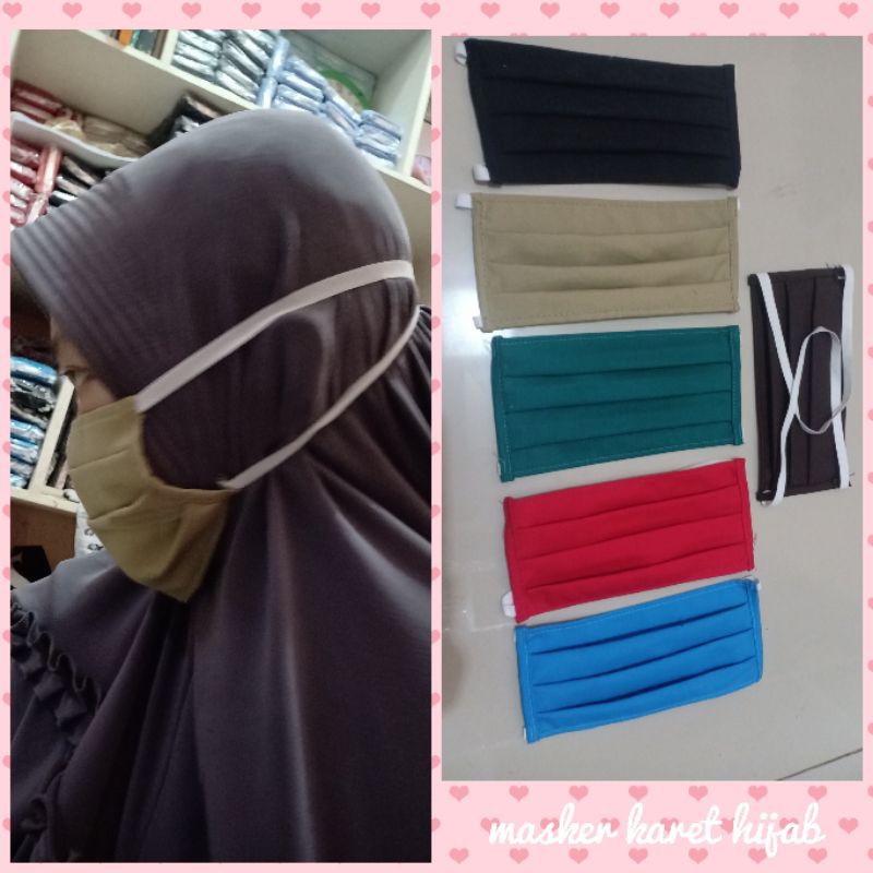 masker kain karet hijab