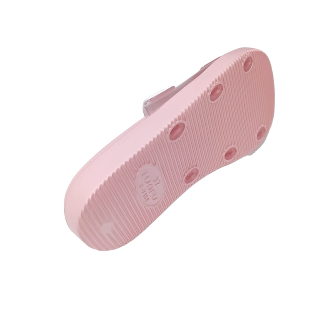 LUOFU ORIGINAL jelly sandal karet empuk murah wanita selop import ban 2 sendal cewek E7188T-BW6C