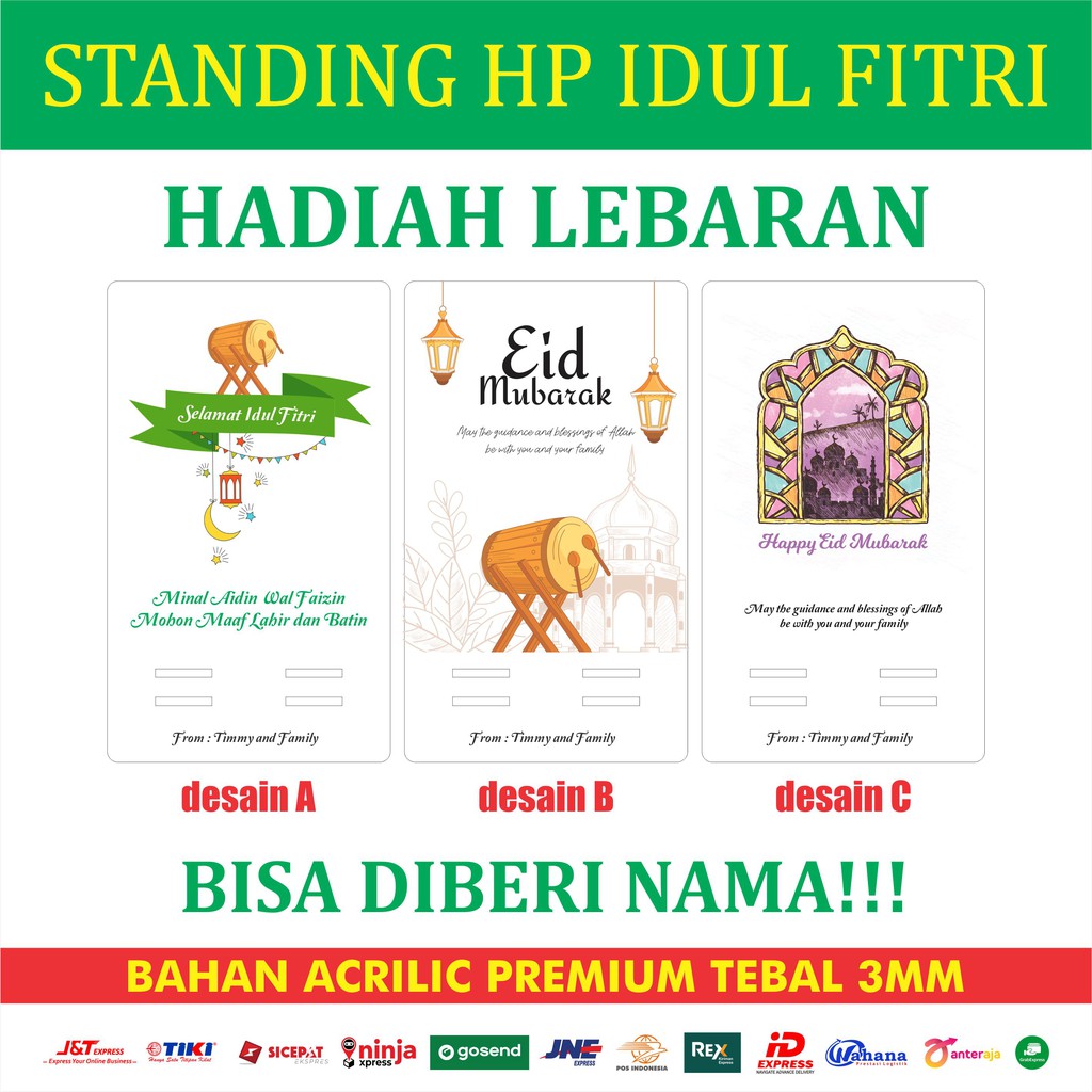 

HADIAH IDUL FITRI UNTUK HARI RAYA LEBARAN TETAP MENJAGA SILATURAHMI STANDING HP CUSTOM AKRILIK