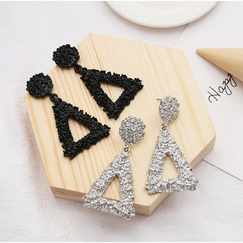 OSM - F629 Anting Ala Korea Segitiga / Anting Paduan Segitiga Anting / Aksesoris Fashion-2