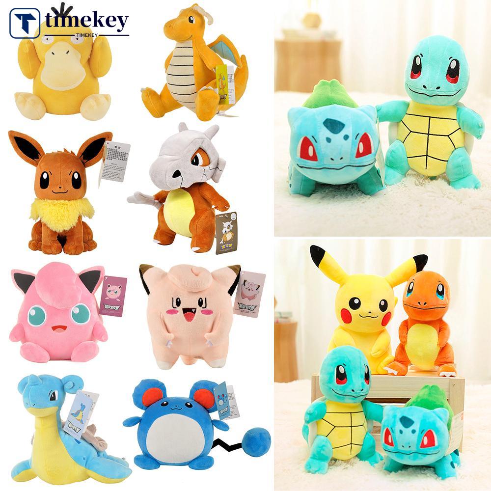 Timekey Mainan Boneka Stuffed Plush Pikachu Pokemon 15-25cm Dengan Topi Charizard Untuk Hadiah Natal / Ulang Tahun / Valentine L2N2