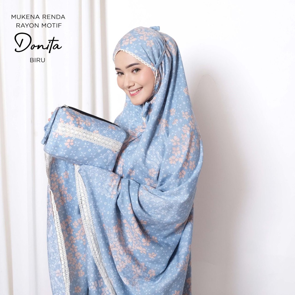 MUKENA BALI TASIK - MUKENA RENDA RAYON DEWASA MOTIF DONITA