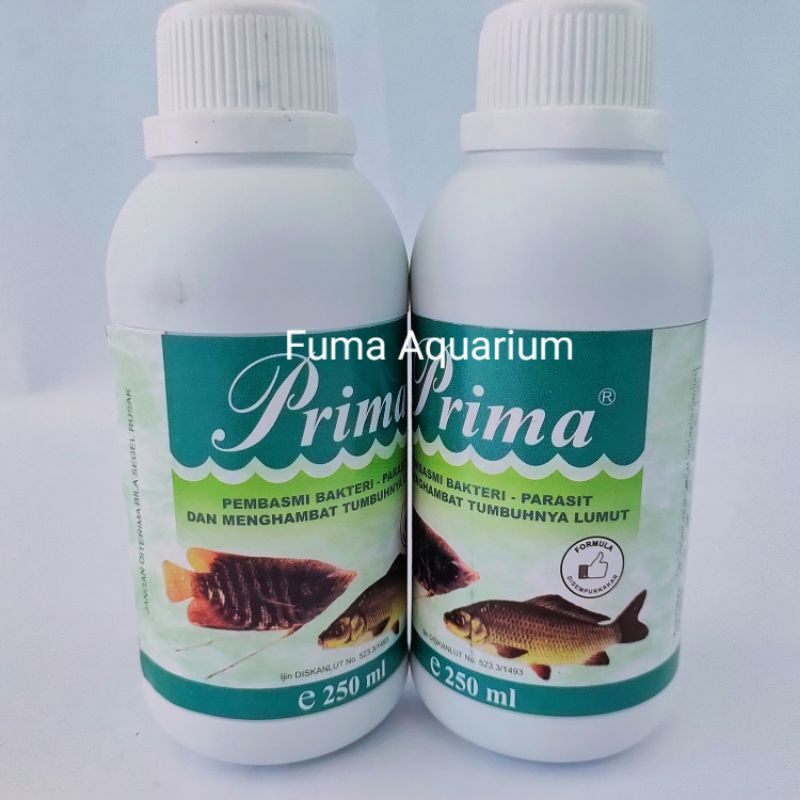 Prima 250ml Obat Ikan Pembasmi Bakteri, Parasit Dan menghambat Lumut Algae