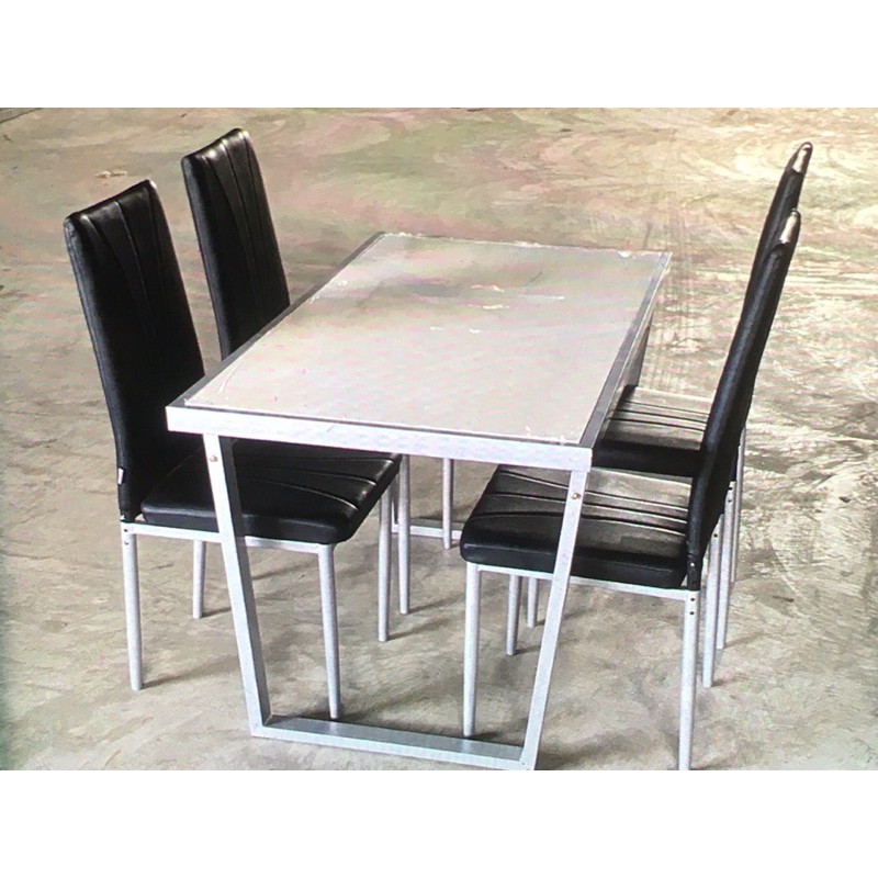 meja makan granit lengkap 4kursi