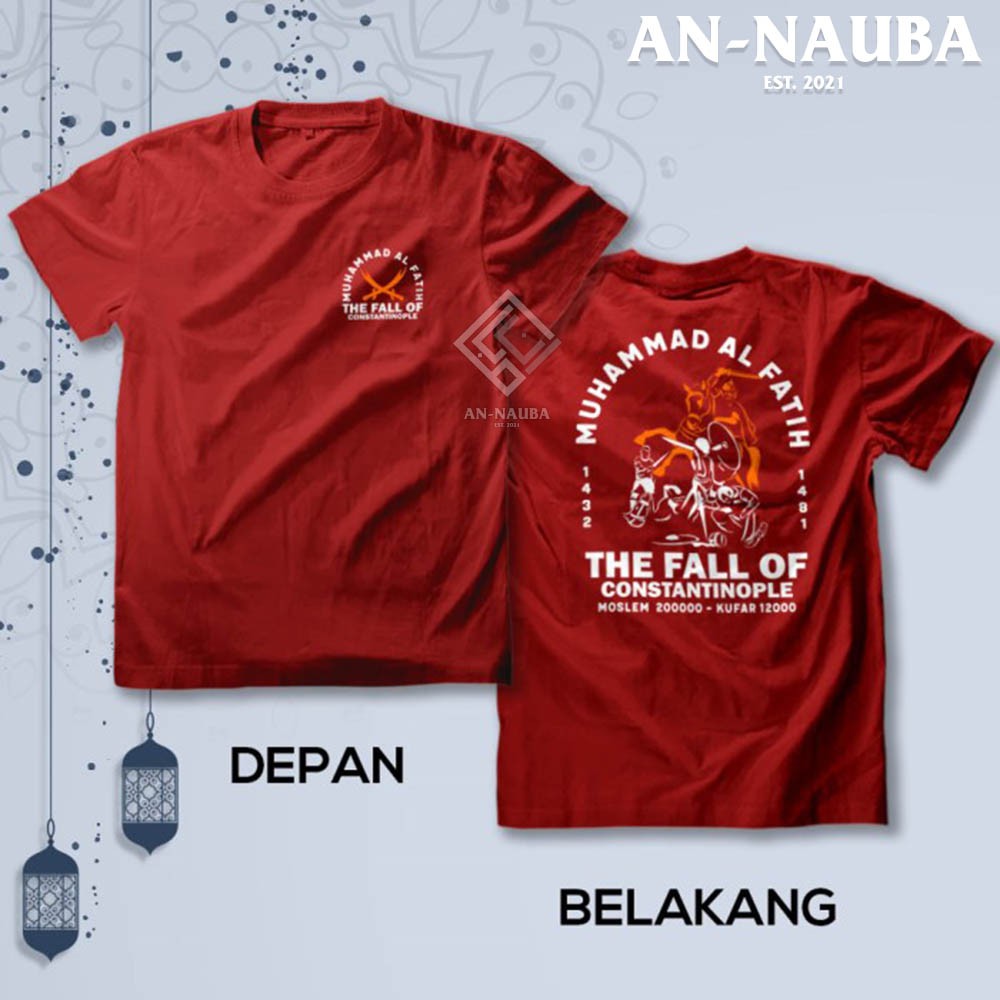 Kaos Dakwah Islami Sahabat Nabi / MUHAMMAD AL FATIH TSHIRT / Baju Distro Santri Muslim [AN-6341]-5