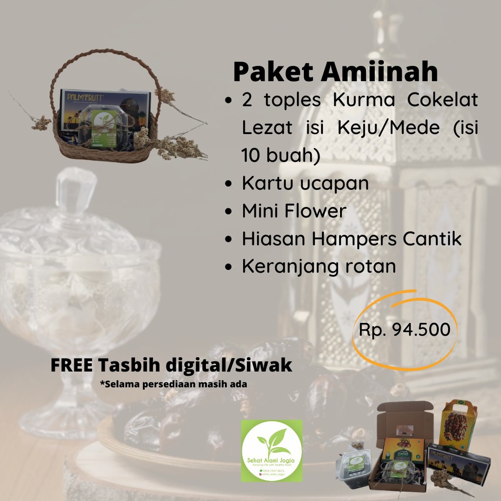 

Hampers GIFTBOX LEBARAN RAMADHAN PREMIUM Kurma TERMURAH KADO Istri Sahabat HADIAH sehat_alami_jogja