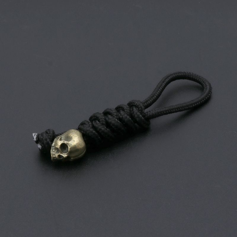 SIY  Skeleton Skull Pendant Woven Rope Umbrella Mountaineer Survival Key Chain Unisex