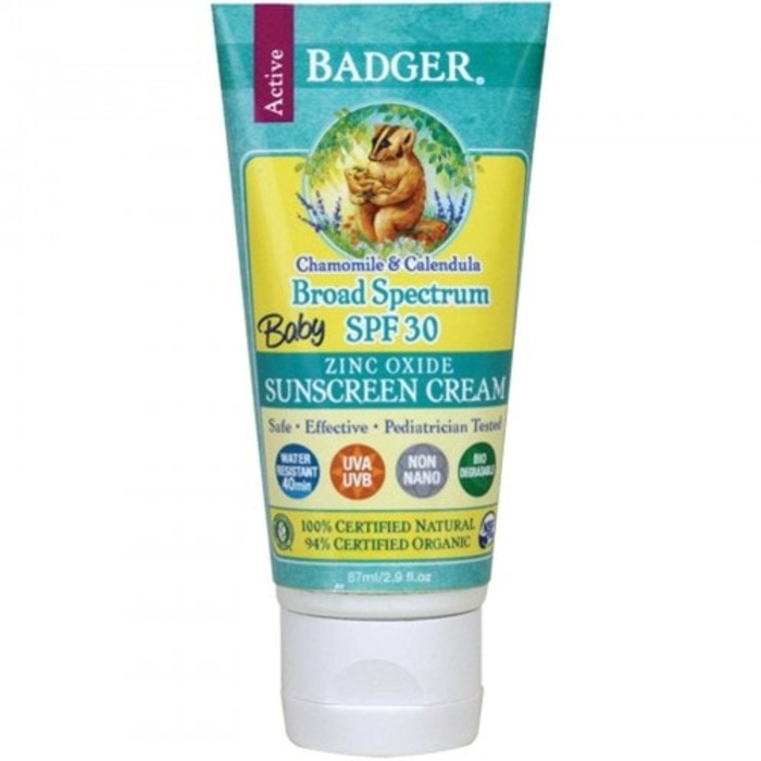 Badger Company, Baby Sunscreen Cream, Broad Spectrum SPF 30,