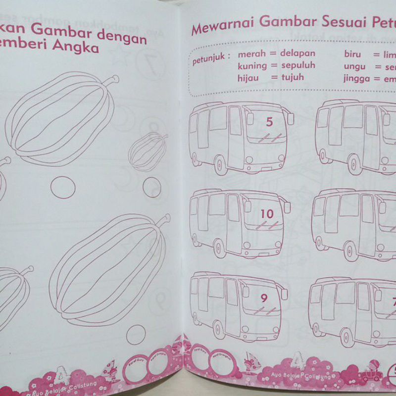 Buku Ayo Belajar Calistung Membaca Menulis Menghitung