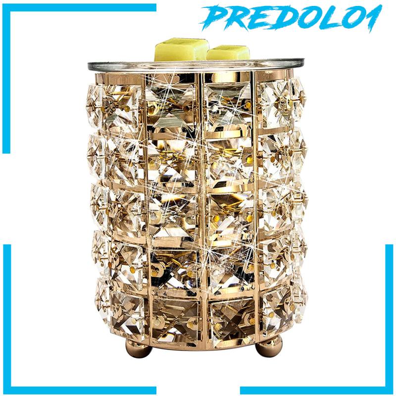 [PREDOLO1] Gold Crystal Wax Melt Warmer Night Light Fragrance Oil Diffuser Wax Burner