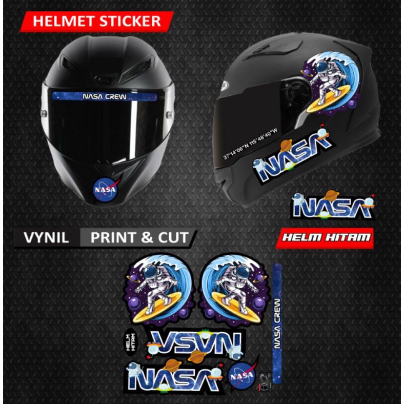 (BISA COD) Stiker variasi helm full face / full set lengkap sticker arai Redbull AGV ink kyt hologram monster variasi