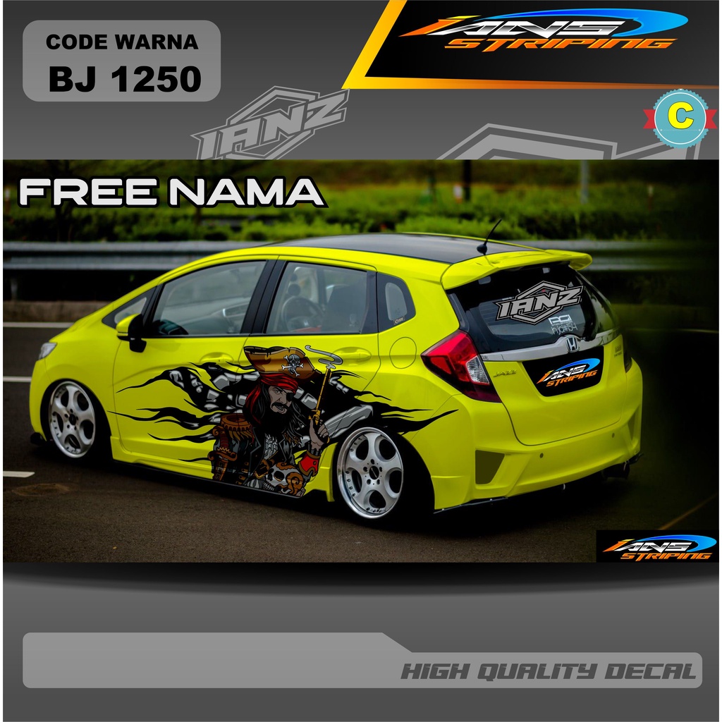 VARIASI STIKER DECAL MOBIL JAZZ / DECAL STIKER HONDA BRIO / STIKER DECAL AGYA AYLA MOBILIO